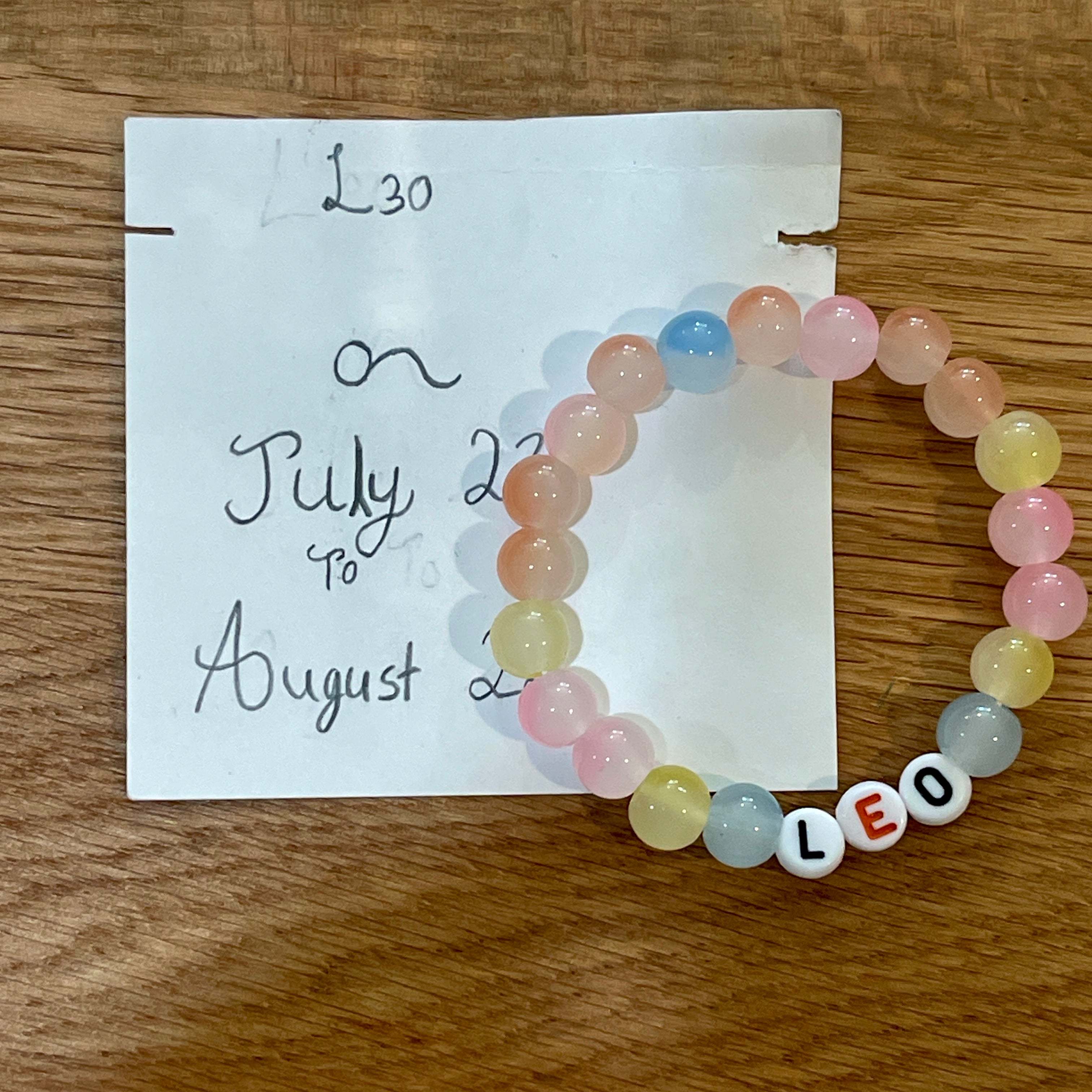Glass Bead Bracelet - Zodiac