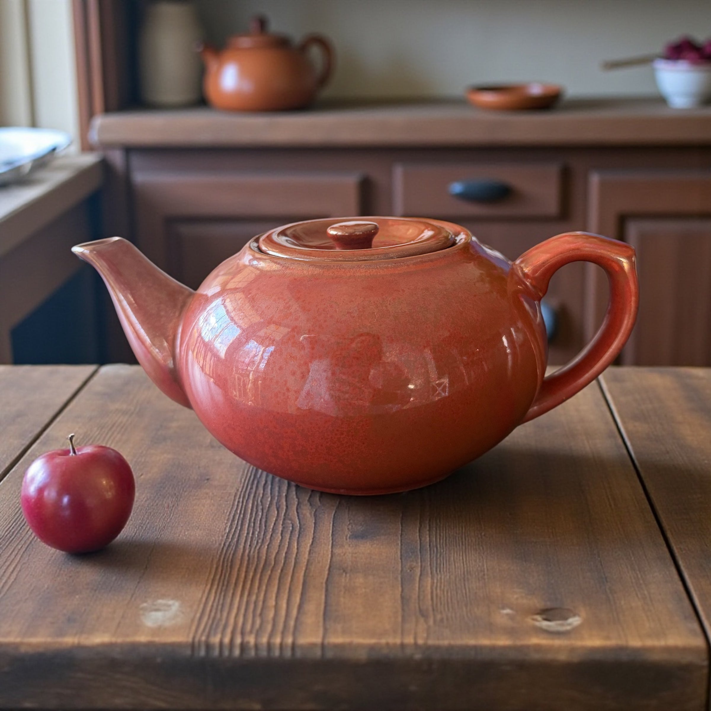Vintage Teapot - Red Glaze (BIA Cordon Bleu, China)