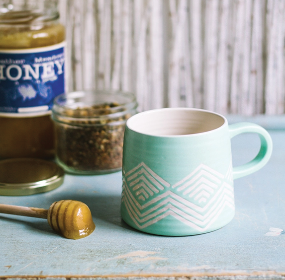 Imprint Stoneware Mug - Mint