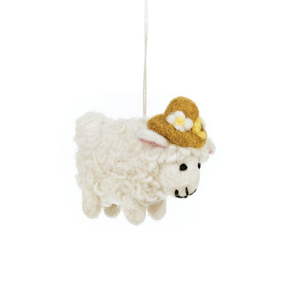 Handmade Felt Ornament - Gloria the Sheep
