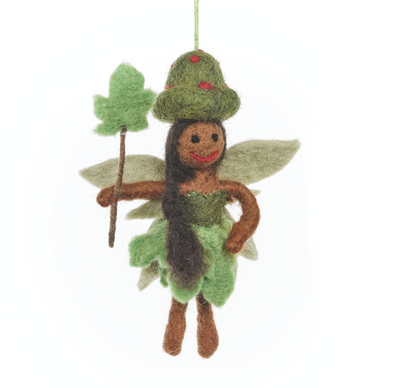 Handmade Felt Ornament - Sage Forest Fairy