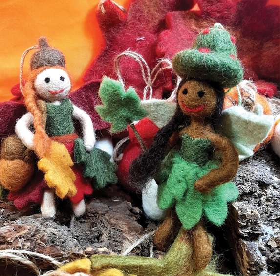 Handmade Felt Ornament - Sage Forest Fairy