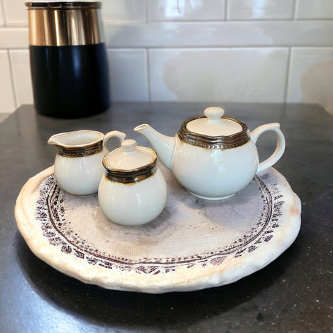 Vintage Teapot with Sugar and Creamer Set (Roscher)