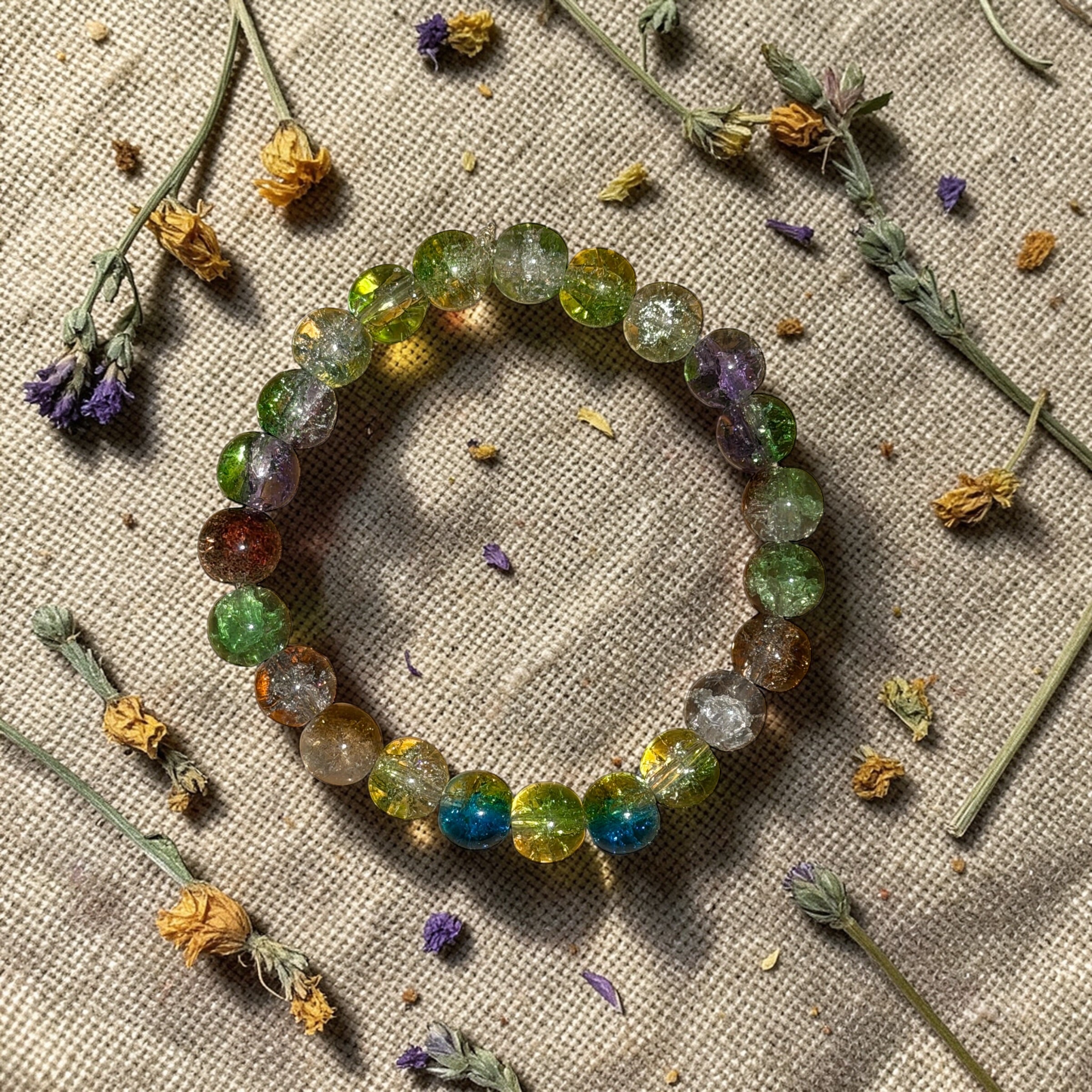 Glass Bead Bracelets & Phone Charms