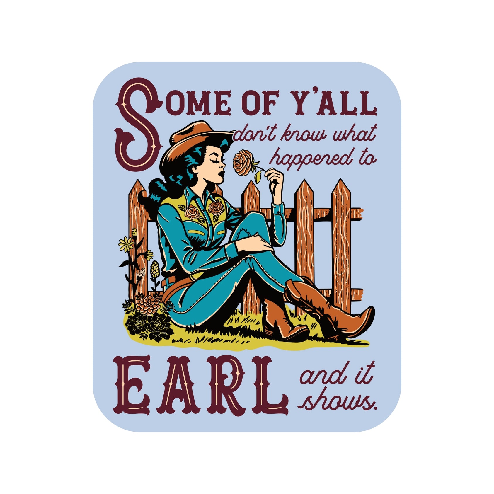 Vinyl Sticker - Country Cowgirl Song Friendship