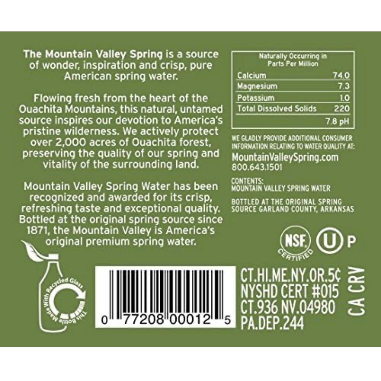 Mountain Valley Bottled Water
