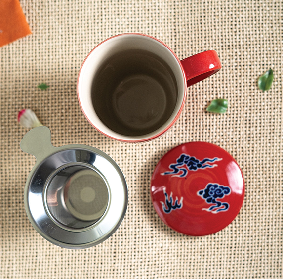Red/Blue Dragon Mug & Infuser