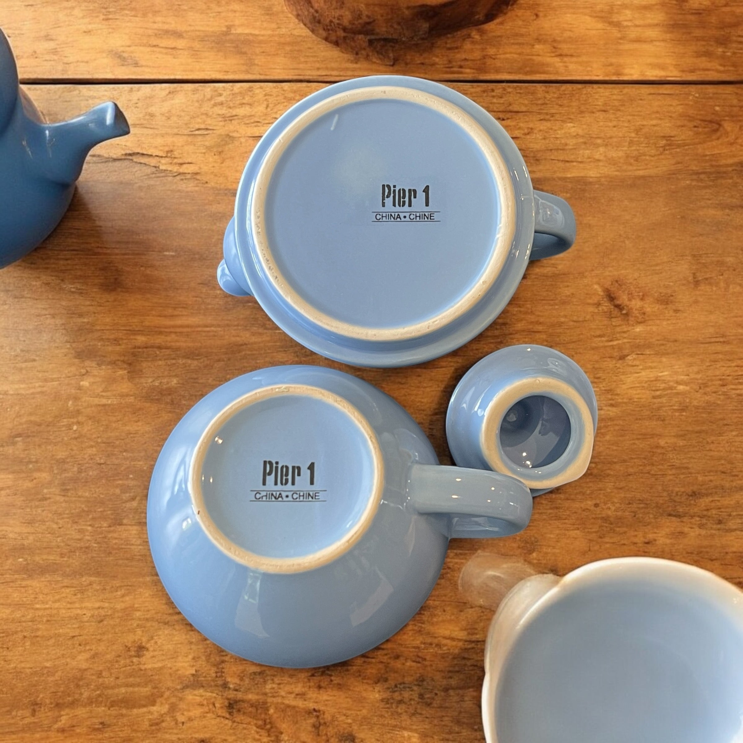 Vintage Teapot - Sky Blue Tea for One (Pier One, China)