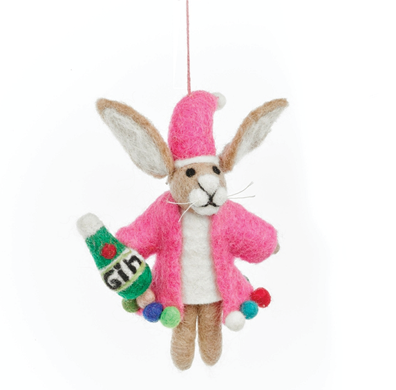 Handmade Felt Ornament - Christmas Party Animal