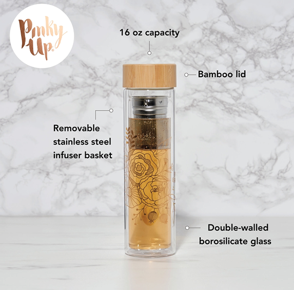 Glass Infuser Bottle - Bouquet