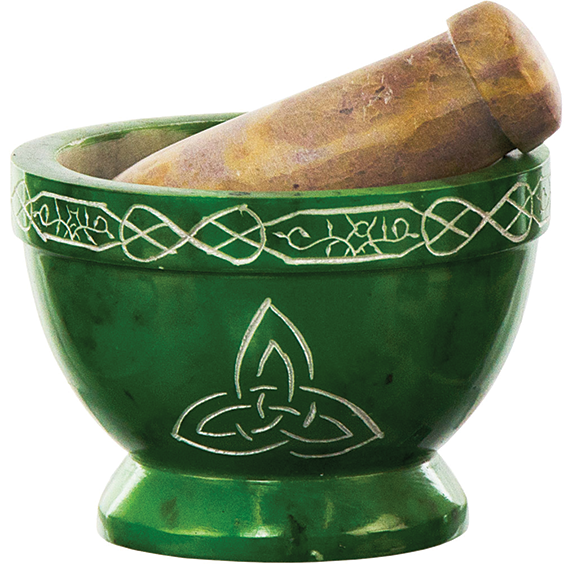 Mortar & Pestle - Green Celtic
