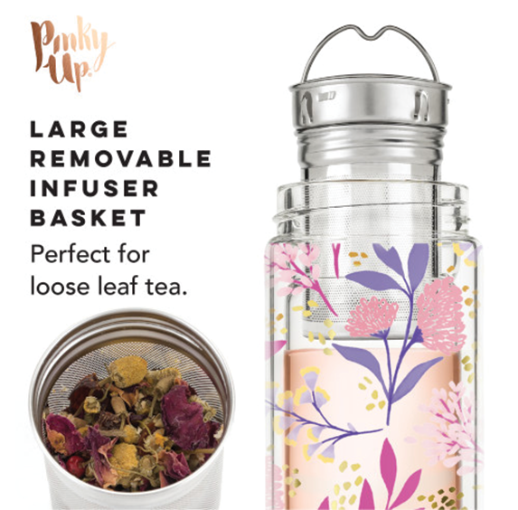 Glass Infuser Bottle - Botanical Bliss