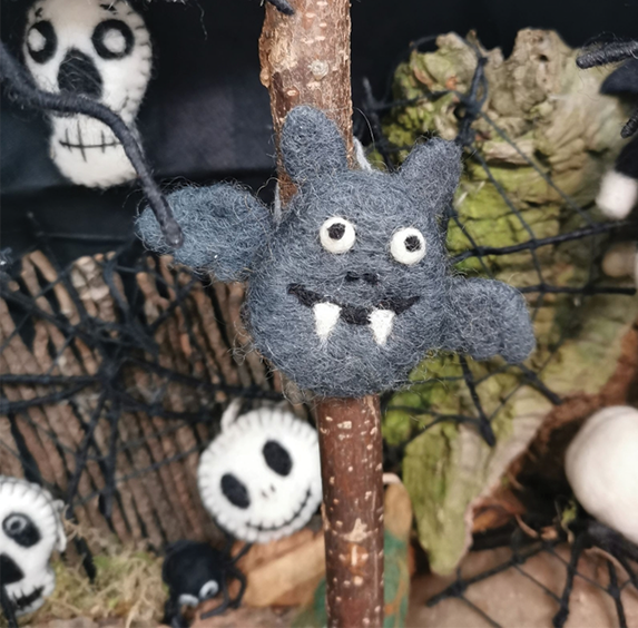 Handmade Felt Ornament - Batty