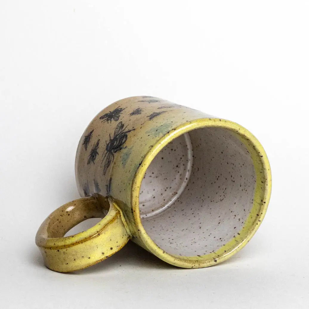 Bee Pattern with Yellow Dip Mug (12oz)
