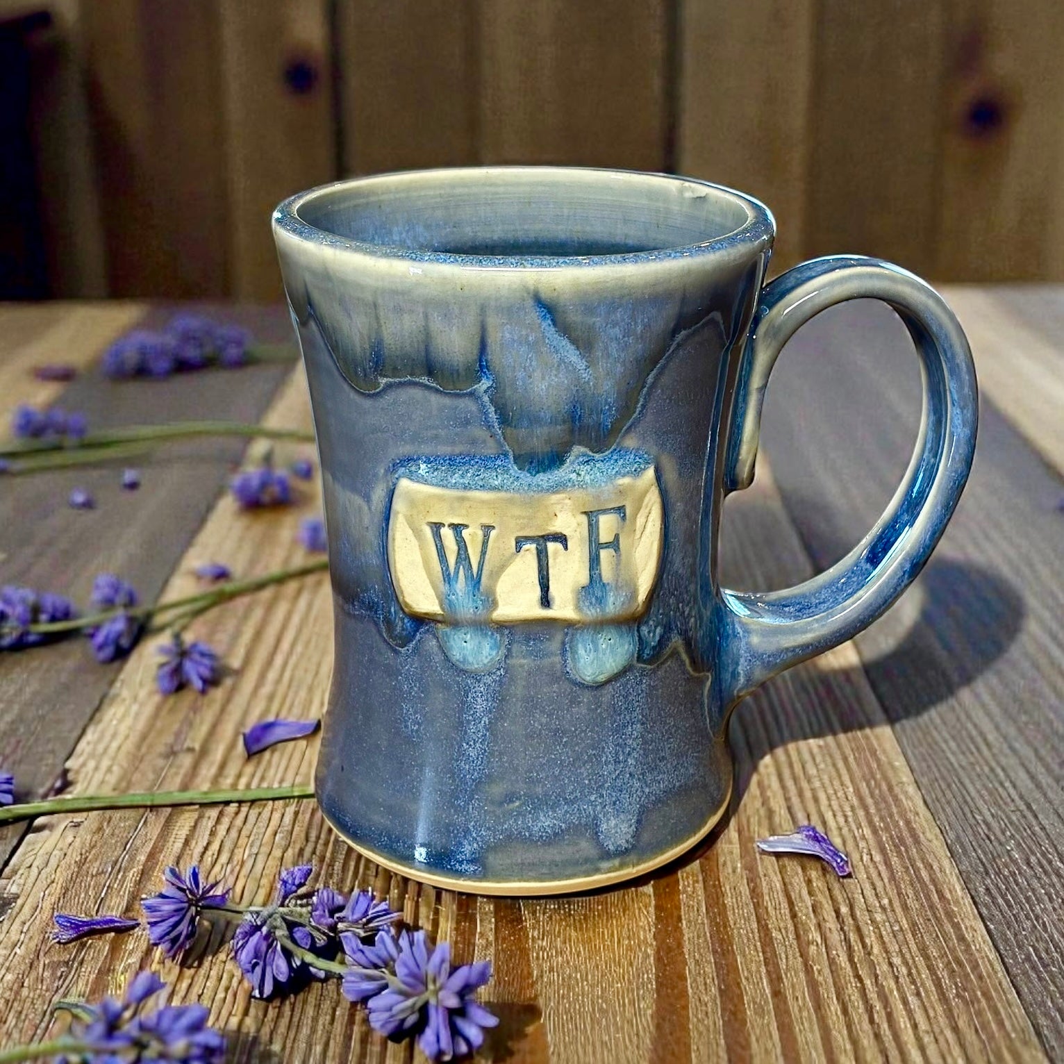 Boot Sole Pottery - WTF (Blue Drip)