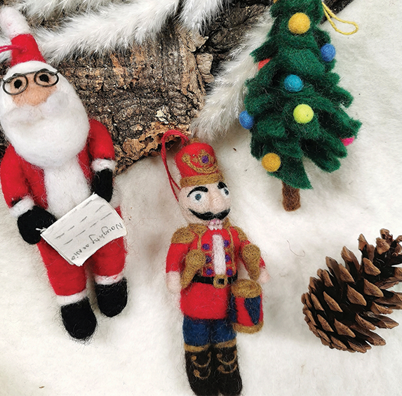 Handmade Felt Ornament - Nutcracker Ned