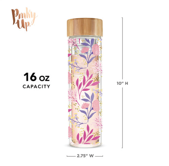 Glass Infuser Bottle - Botanical Bliss
