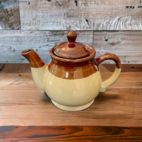 Vintage Teapot - Country Brown/Tan (Unknown)