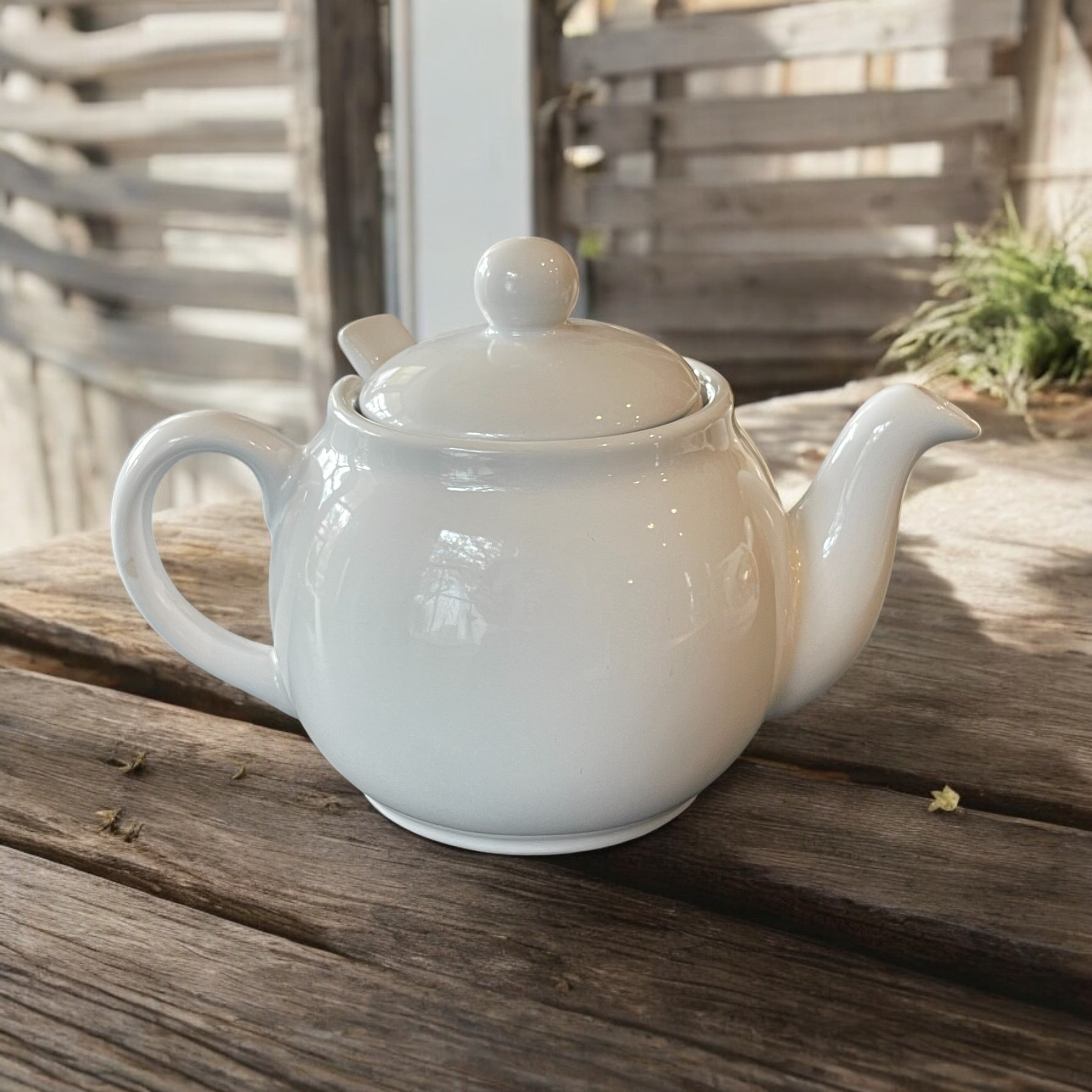 Vintage Teapot with Infuser - White (Unknown)