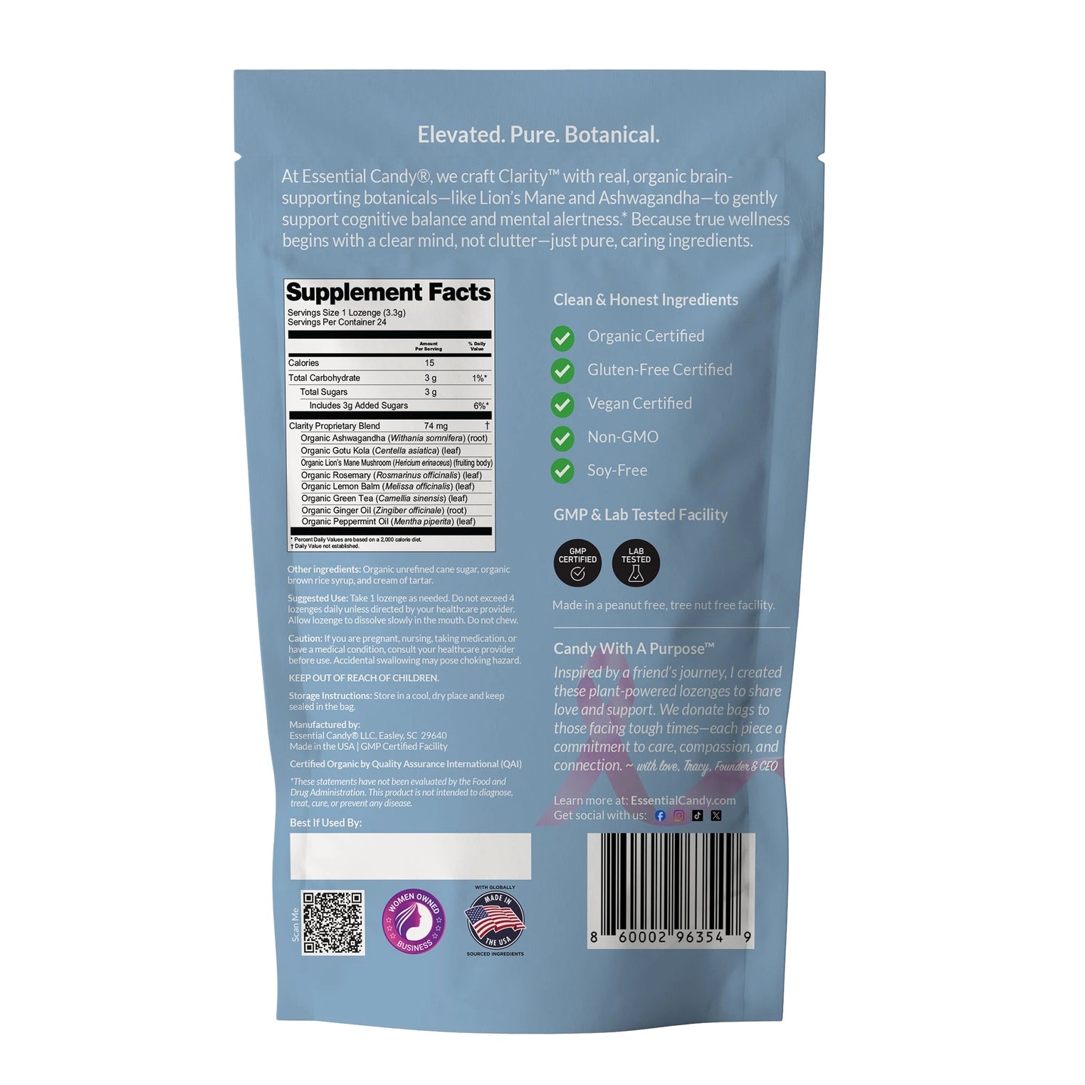 Functional Hard Candy - Clarity Botanical Lozenges
