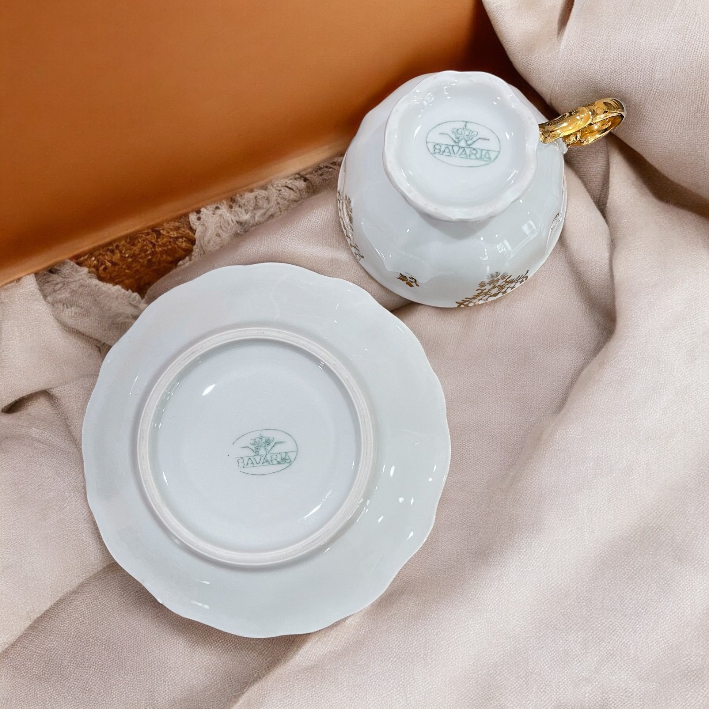 Vintage Mug & Saucer - Gold Plated (Bavaria, German)