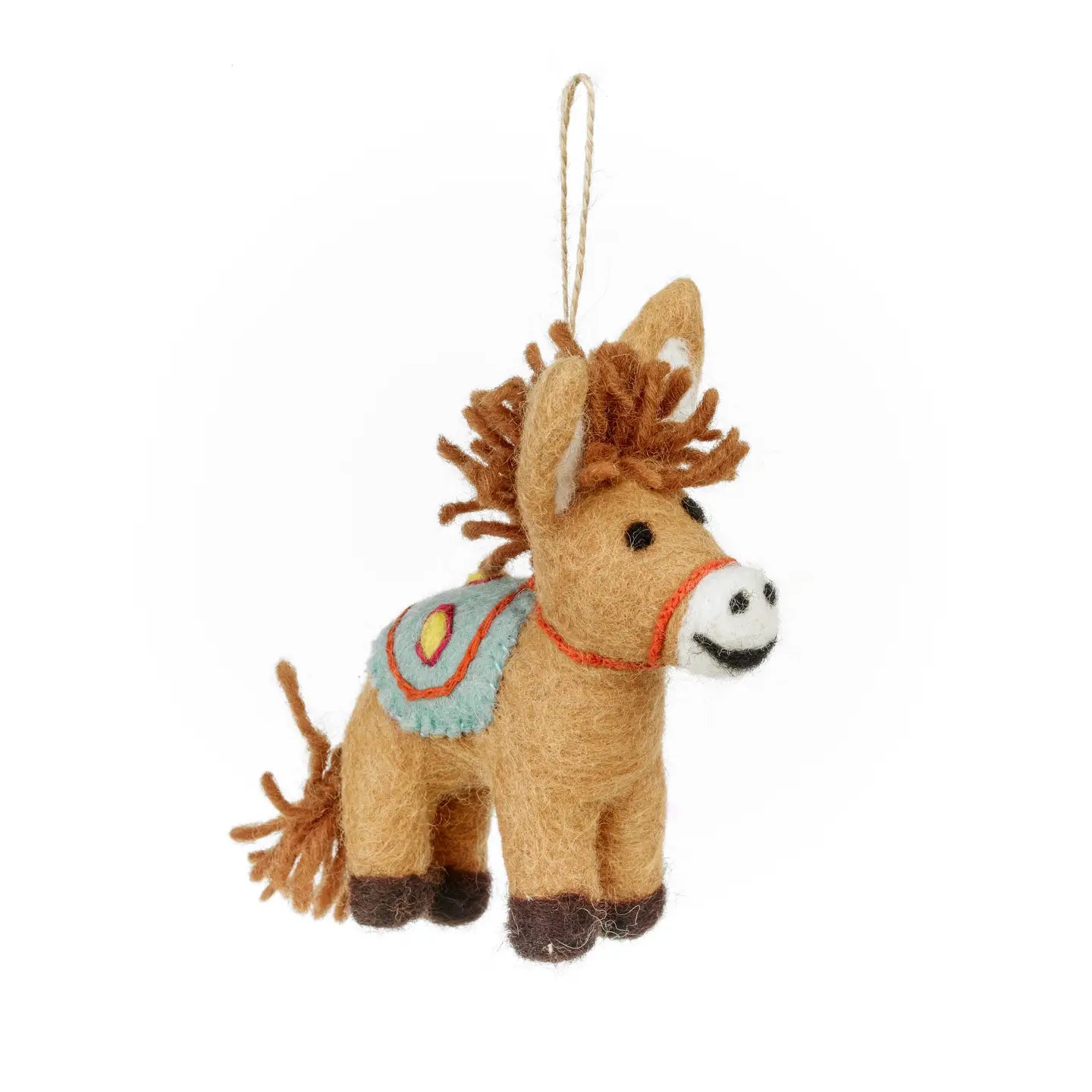Handmade Felt Ornament - Dale the Donkey