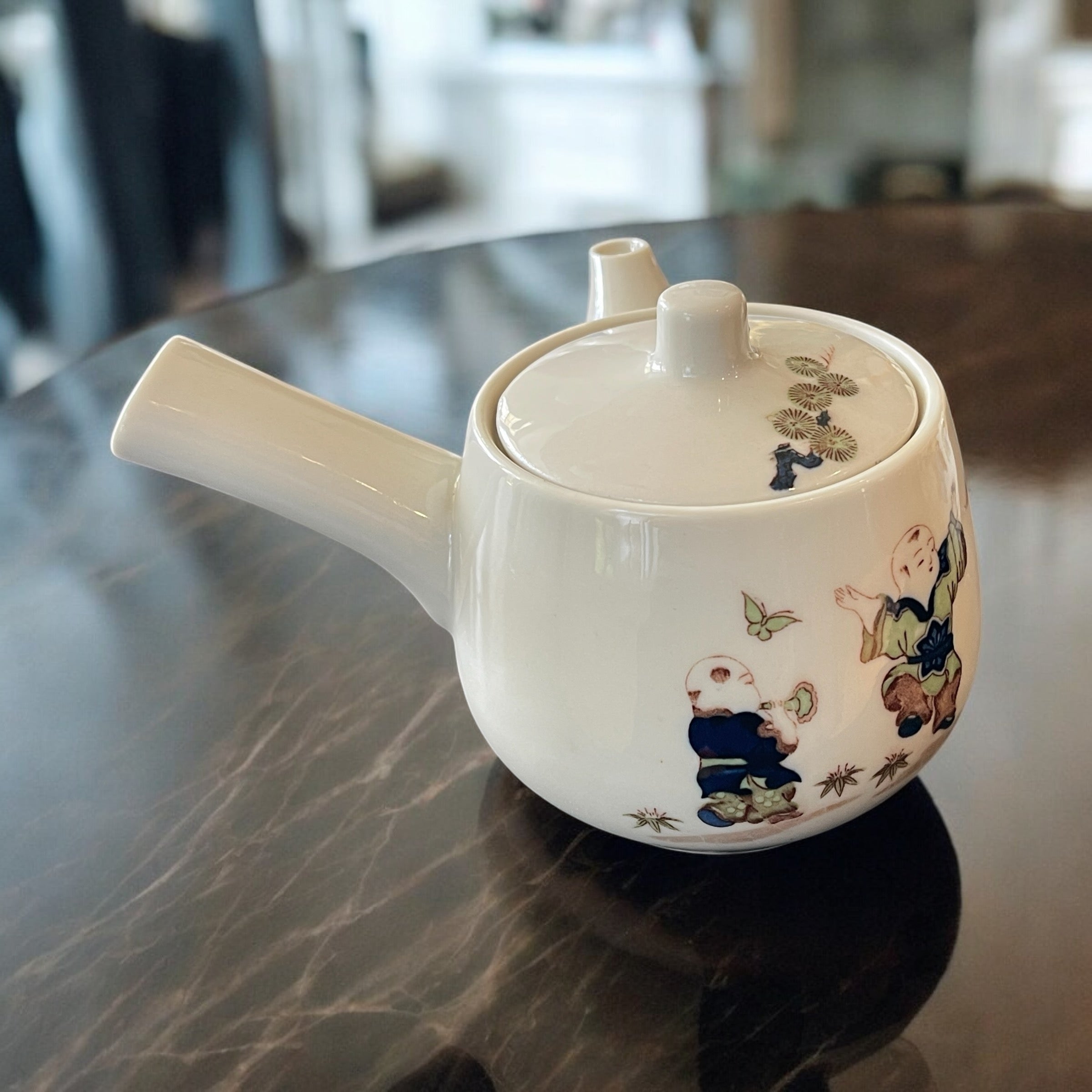 Vintage Teapot - Handpainted Japanese Scenes (Unknown)