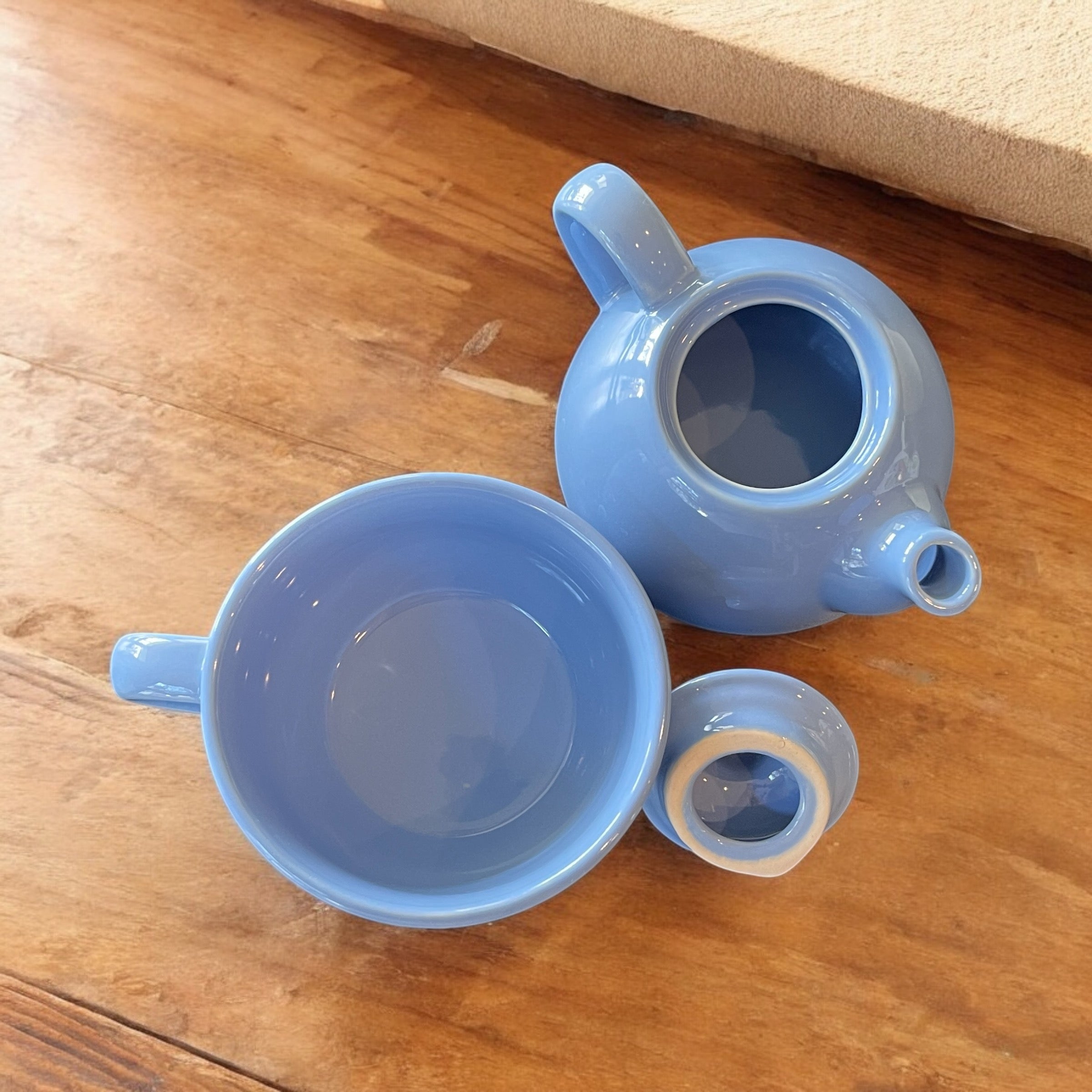 Vintage Teapot - Sky Blue Tea for One (Pier One, China)