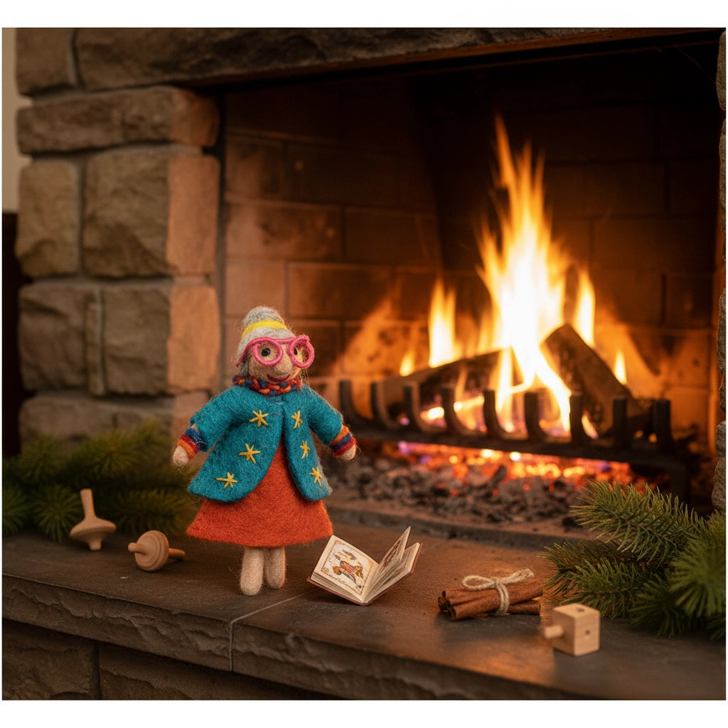 Handmade Felt Ornament - Dorothy a Groovy Grannies