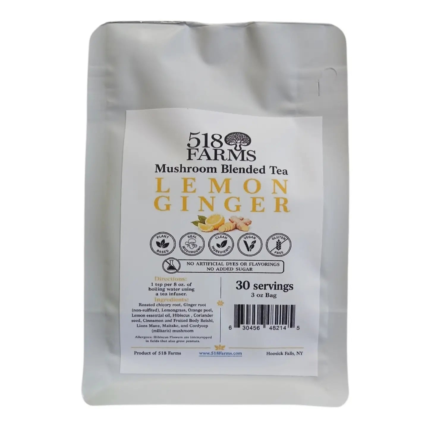 Lemon Ginger Mushroom Tea
