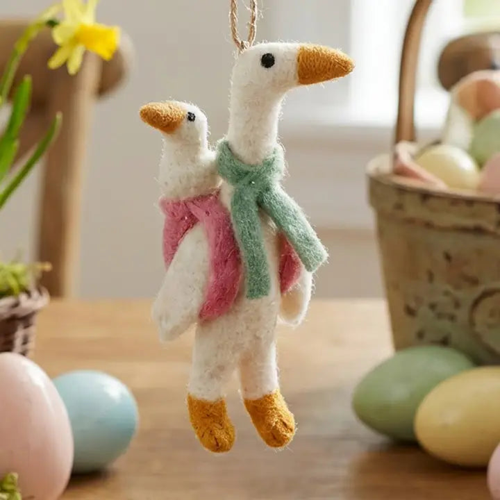 Handmade Felt Ornament - Mother Goose