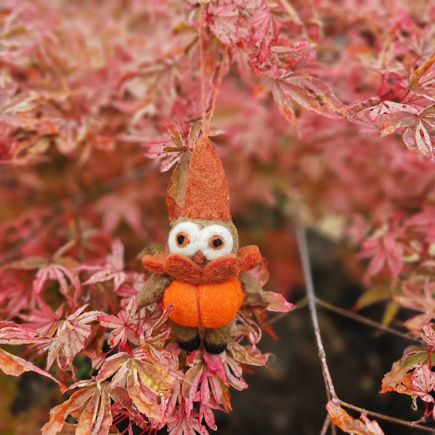 Handmade Felt Ornament - Ozzy the Owl