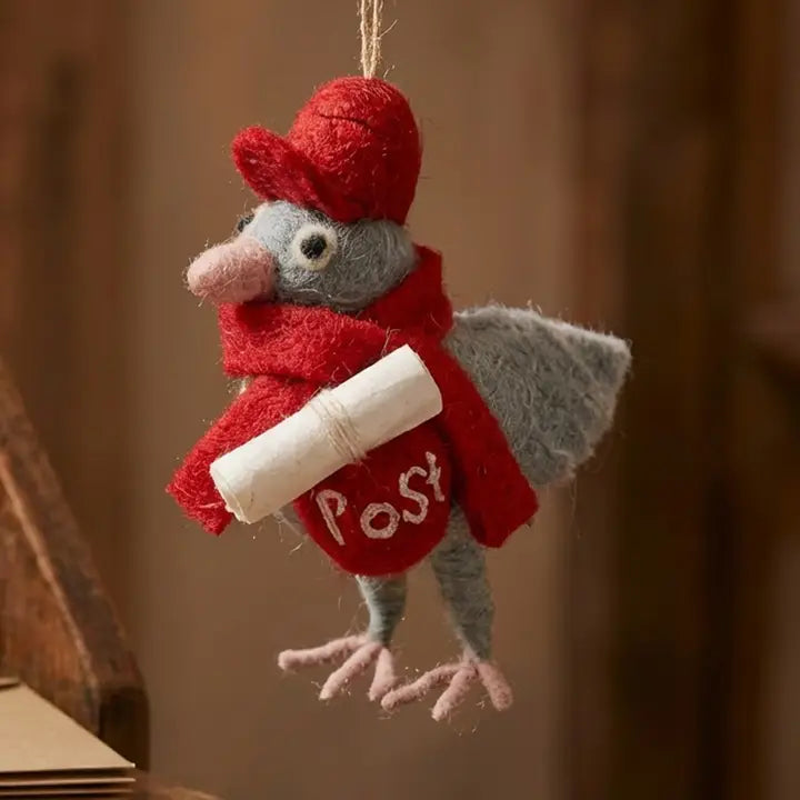 Handmade Felt Ornament - Pigeon Post