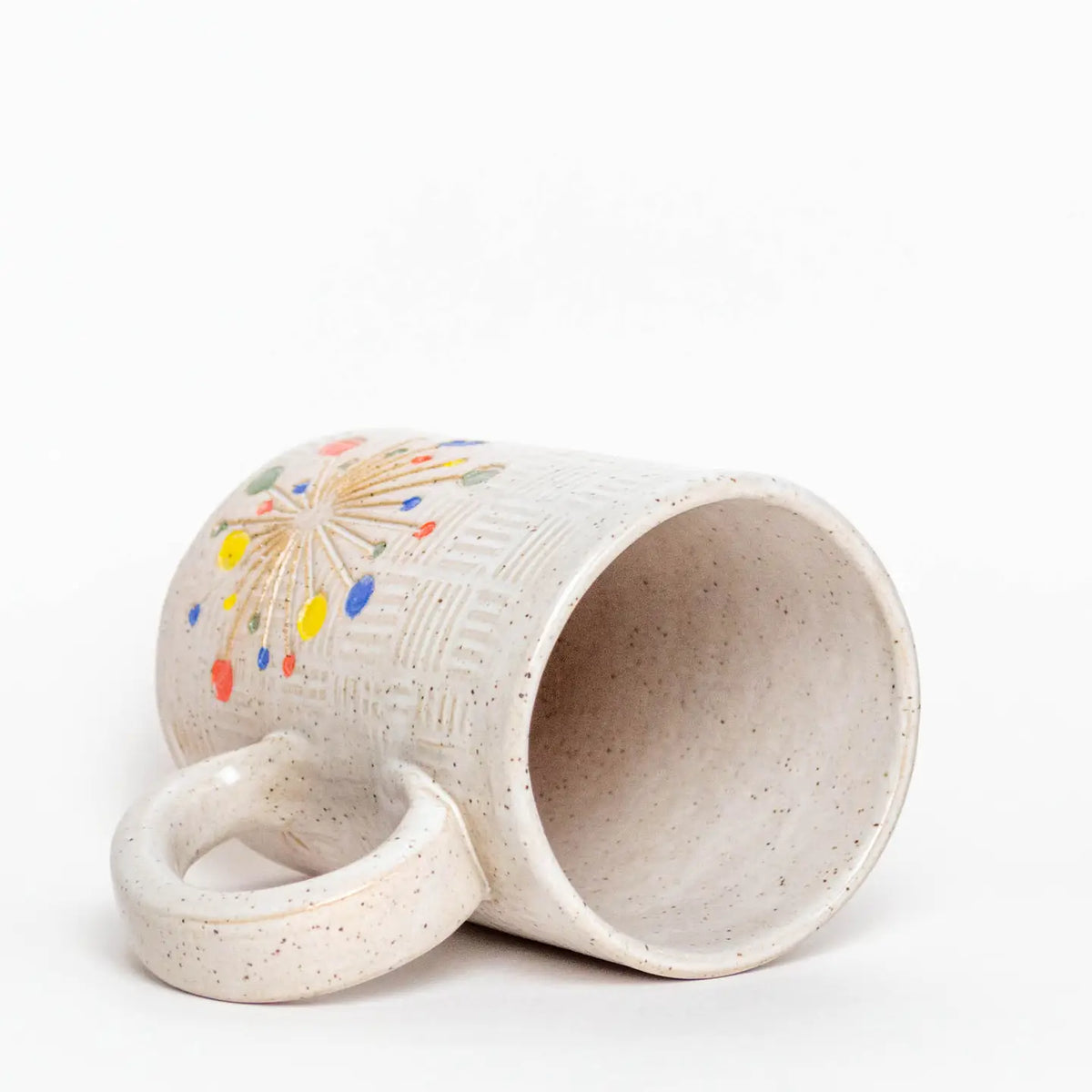 Mid Century Art Deco White Mug (14oz)