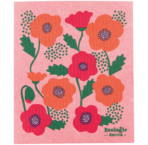 Swedish Sponge Cloth - Poppy