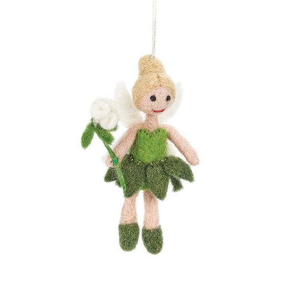 Handmade Felt Ornament - Trixy the Garden Fairy