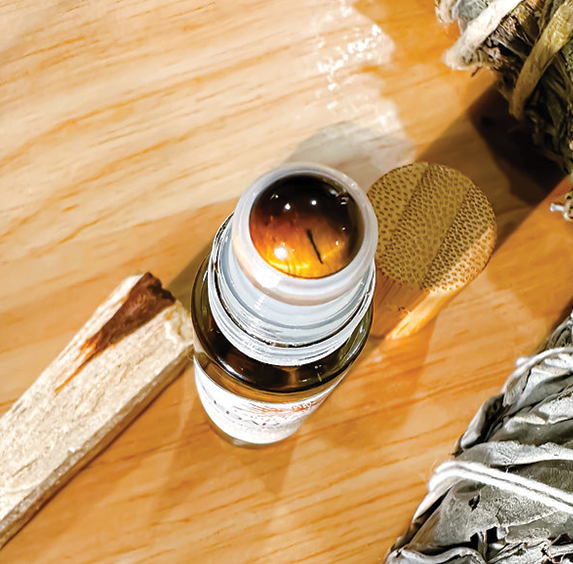 Gemstone Aromatherapy Essential Oil Rollerball - Cedar & Sage