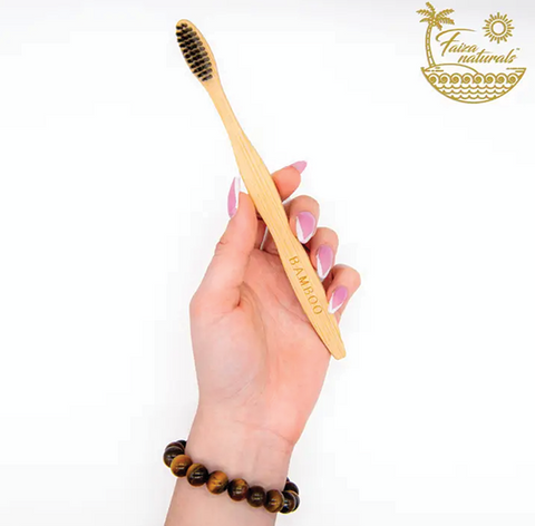 Japanese Bamboo Toothbrush with Charcoal