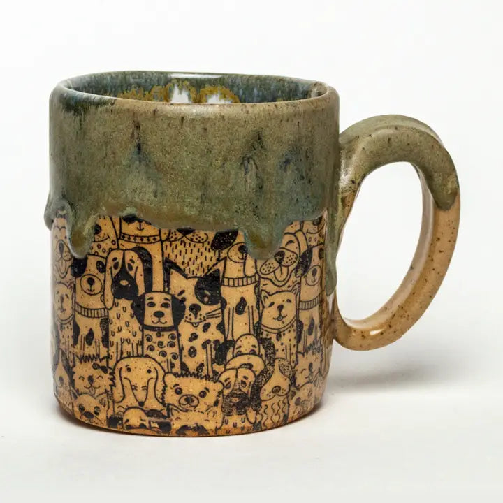 Puppy Dogs Print with Drip Edge Mug (12oz)