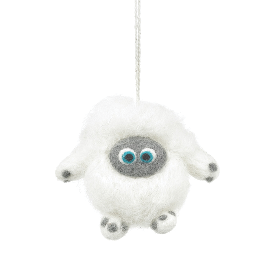 Handmade Felt Ornament - Baby Yeti