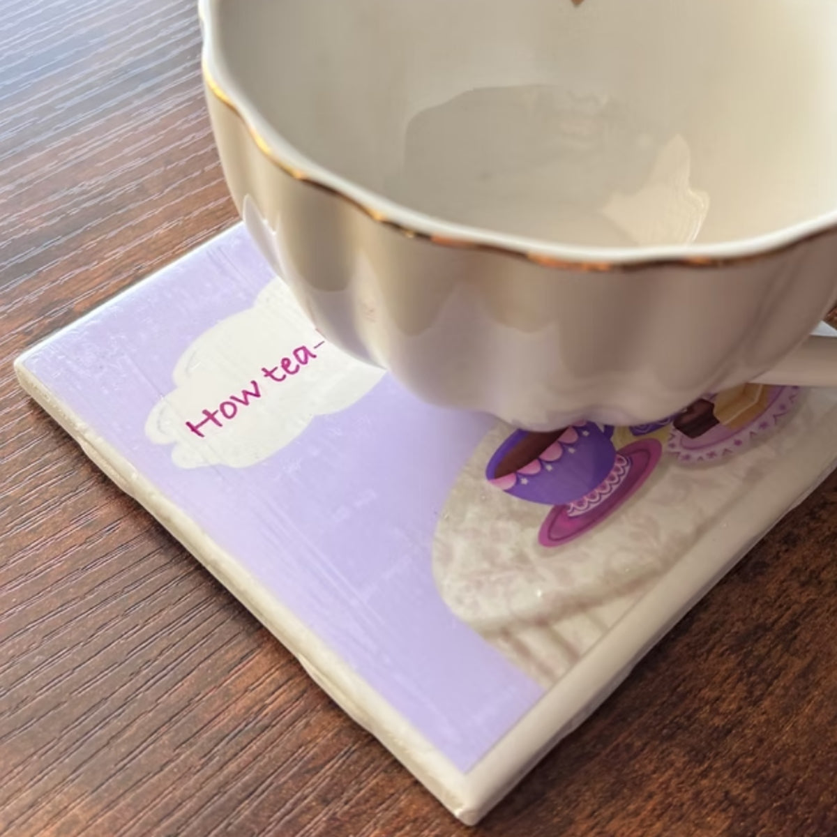 How Earl Gray Tea-lightful Tile Coaster