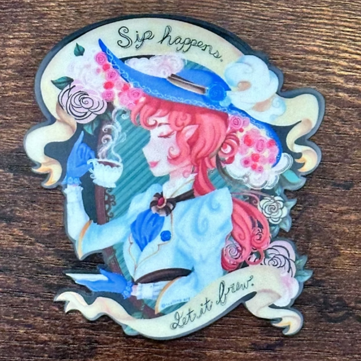 Let it Brew (Rose Tea) Sticker