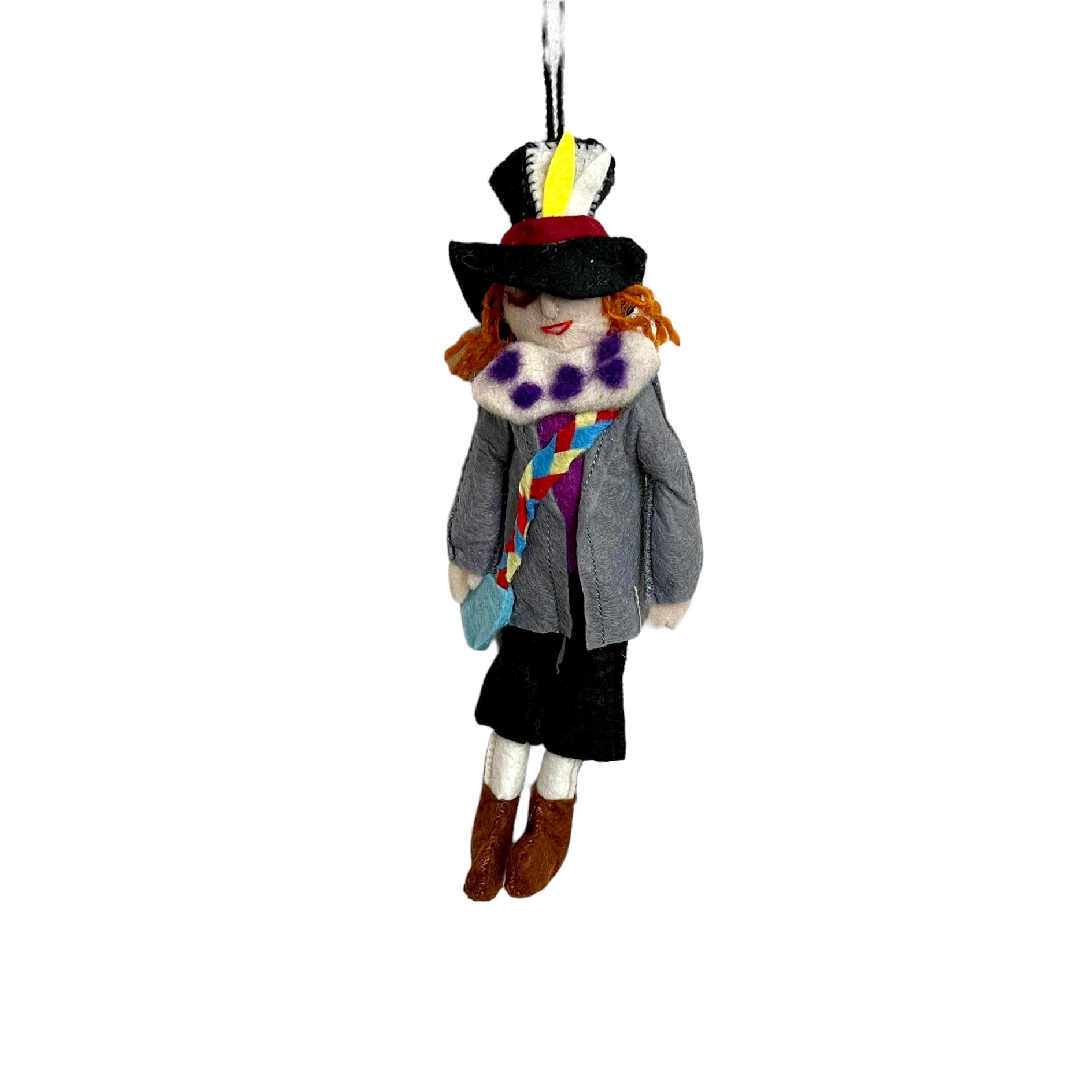 Handmade Felt Ornament - Mad Hatter