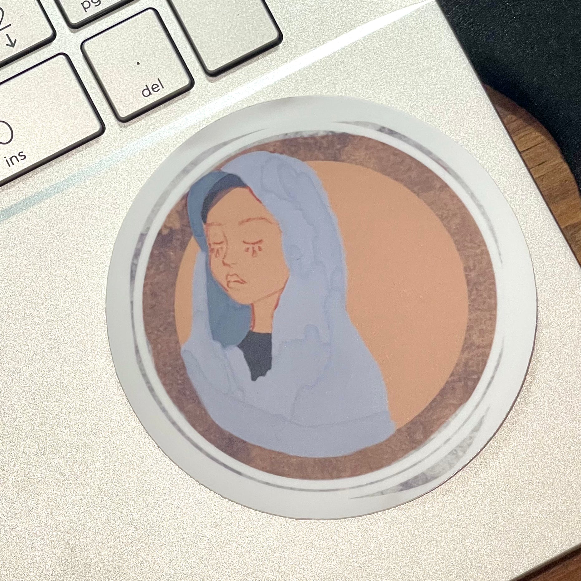 Vinyl Sticker - Weeping Mary Iconography