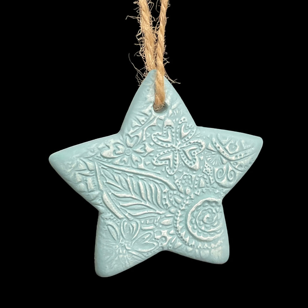Embossed Clay Ornament - Star