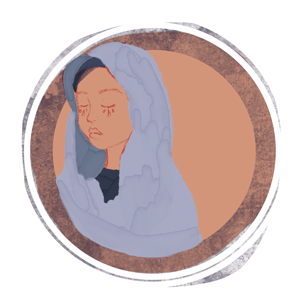 Vinyl Sticker - Weeping Mary Iconography
