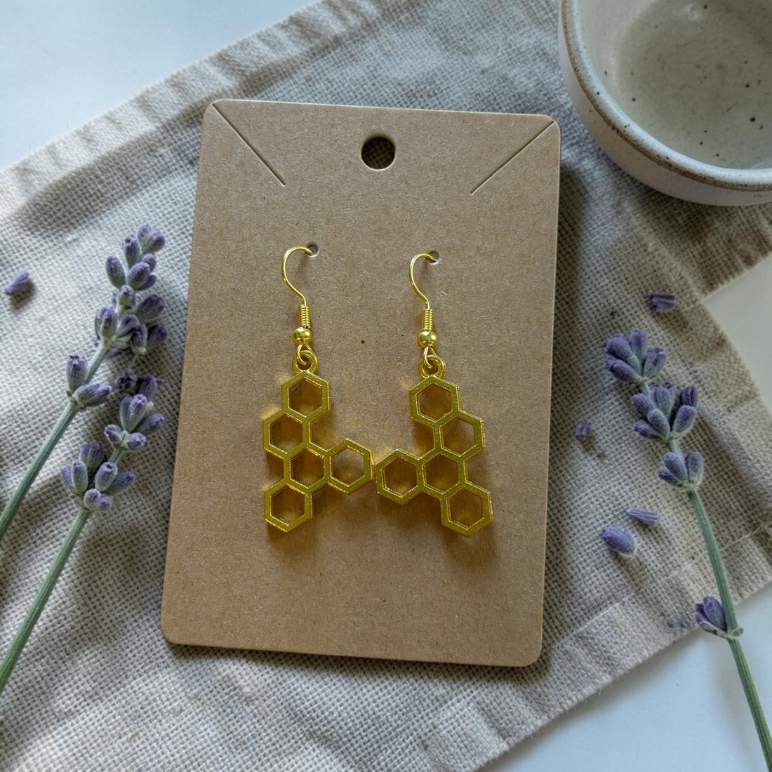 Steamed Stardust Earrings - Honeycomb v.2
