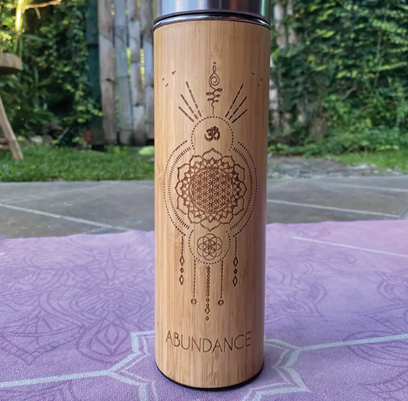 Bamboo Water Bottle - Abundance (16.9 oz)