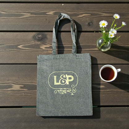 Leaf &amp; Petal Gray Tote Bag