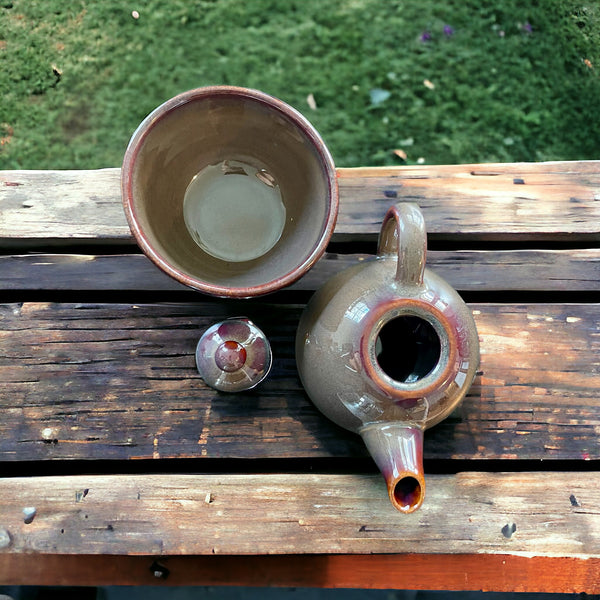 Vintage Teapot Set - Brown Tea for One (Unknown)